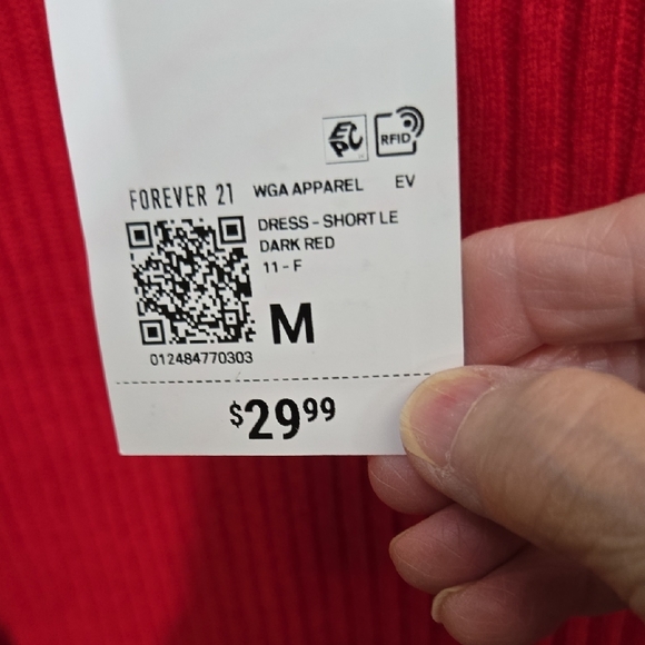 Forever 21 Red Knit  Dress  NEW - Picture 3 of 5